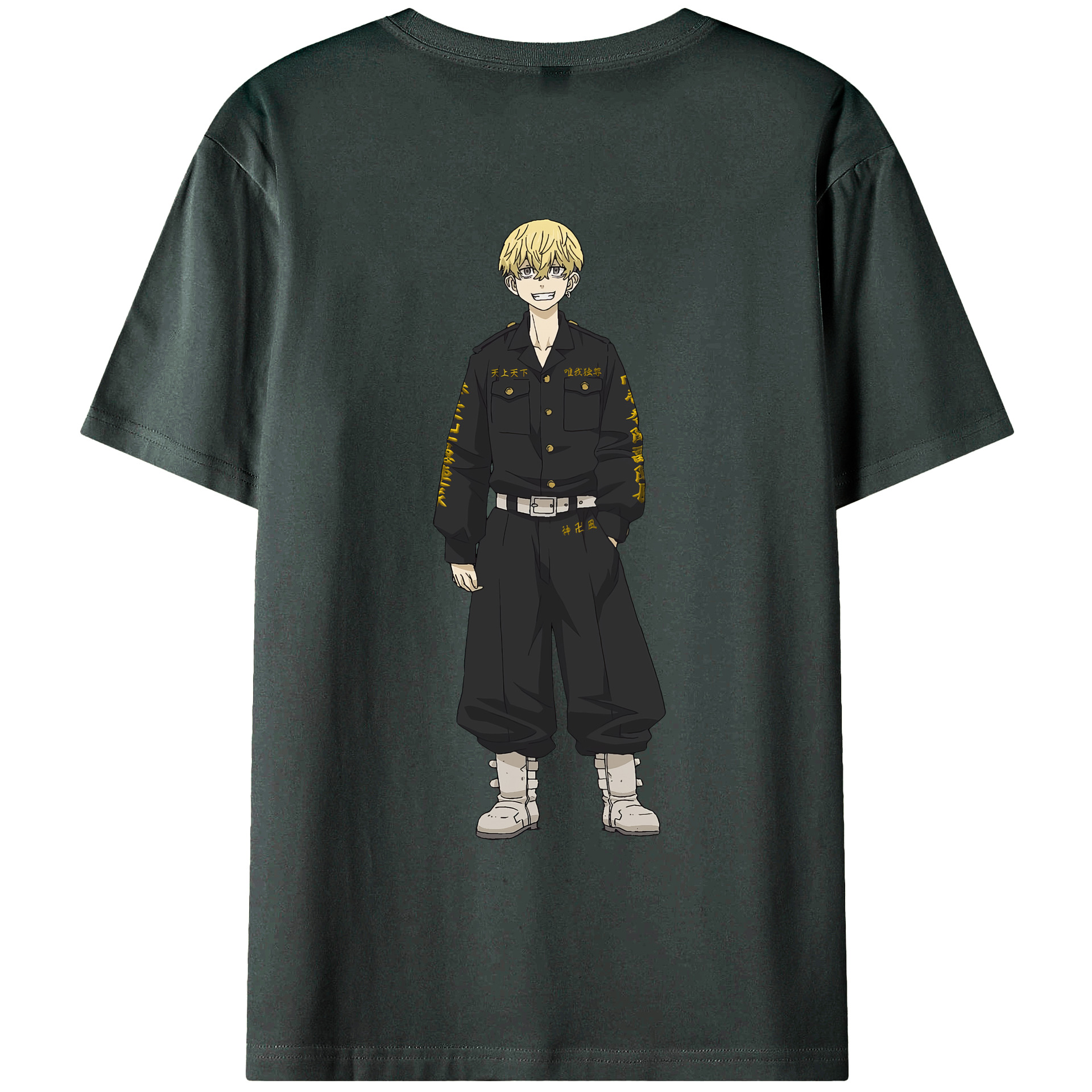 （画像用） 東京リベンジャーズ Tokyo Revengers 綿100％ メンズ半袖Tシャツ（バックプリント） 通気性